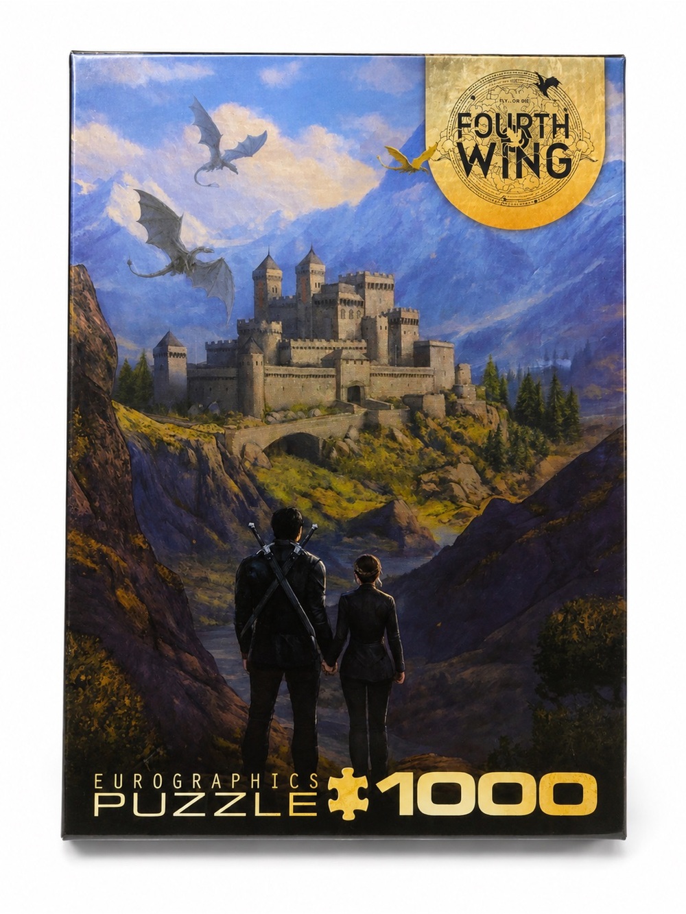 Eurographics Fourth Wing Castle 1000-Piece Puzzle - Blue